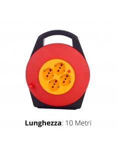 AVVOLGICAVO 10 MT. CAVO 3x1,5 2 BIPRESE+SCHUKO CE