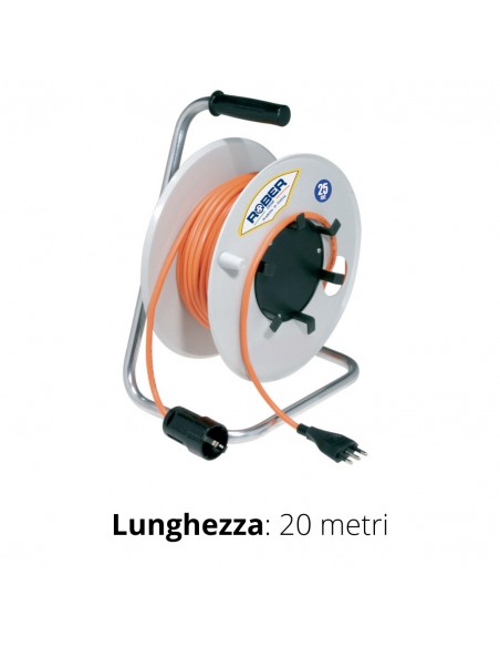 AVVOLGICAVO 20 MT.RASAERBA SPINA+PRESA SCHUKO