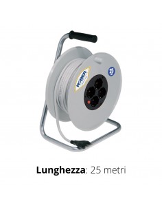 AVVOLGICAVO 25 MT. 3x1,5 4PRESE UNIVERSAL+DISGIUNT