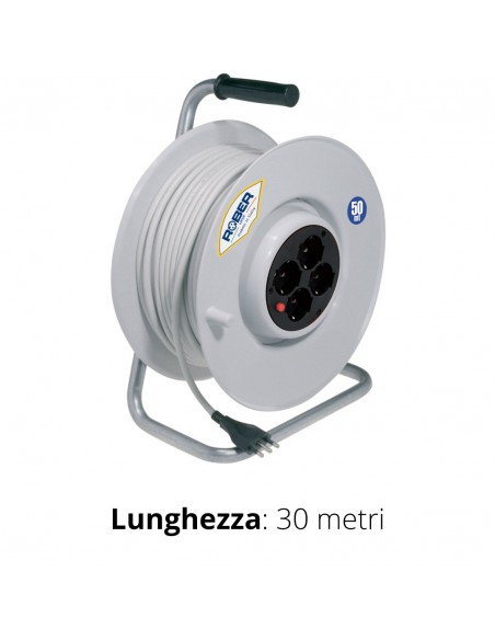 AVVOLGICAVO 30 MT. 3x2,5 4PRESE UNIVERSAL+DISGIUNT
