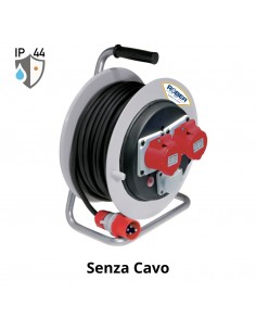 AVVOLGICAVO 30 MT. VUOTO 2PRESE CEE ROSSE+DISGIUN