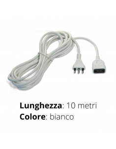 PROLUNGA LINEARE 10 MT. 3x1,5 SPINA 16A+T +BIPRESA
