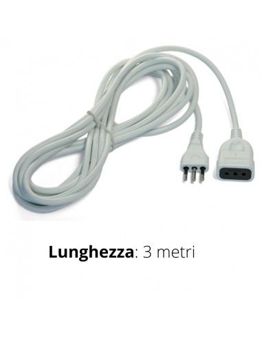 PROLUNGA LINEARE 3 MT. 3x1,5 SPINA+PRESA SCHUKO