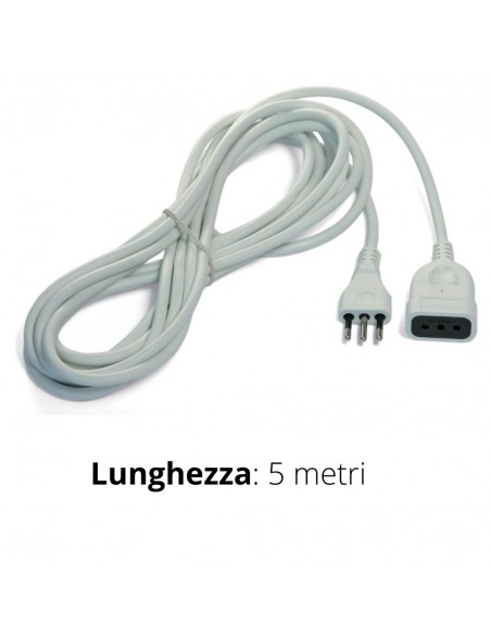 PROLUNGA LINEARE 5 MT. 3x1,5 SPINA+PRESA SCHUKO