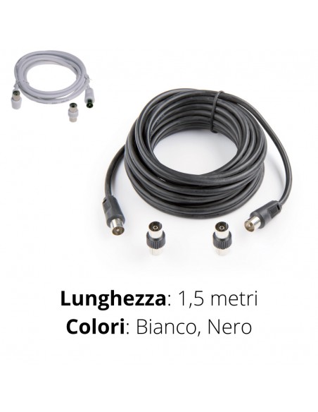 PROLUNGA ANTENNA  1,5MT UNIVERS. SP+PR9,5mm  75ohm