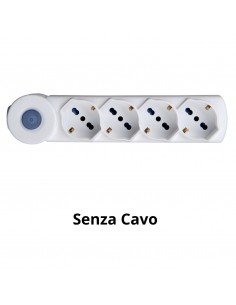 MULTIPRESA 4 UNIVERS.+INTERR. SENZA CAVO