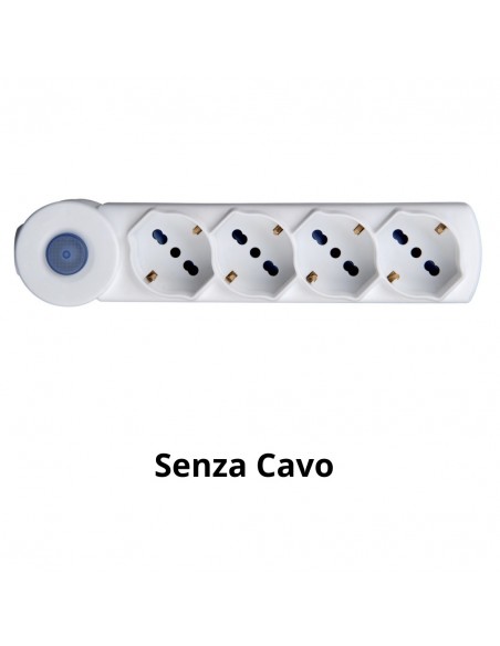 MULTIPRESA 4 UNIVERS.+INTERR. SENZA CAVO