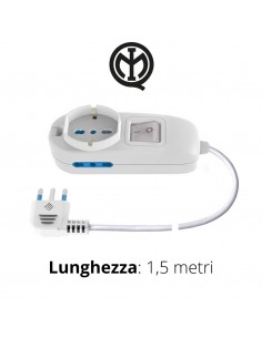 MULTIPRESA 1 UNIVERSALE +2 BIPRESE +CAVO