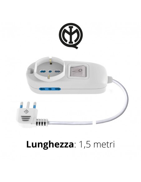 MULTIPRESA 1 UNIVERSALE +2 BIPRESE +CAVO