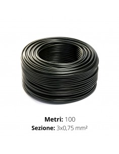 CAVO TONDO 3x0,75  H05VV-F  IMQ  NERO