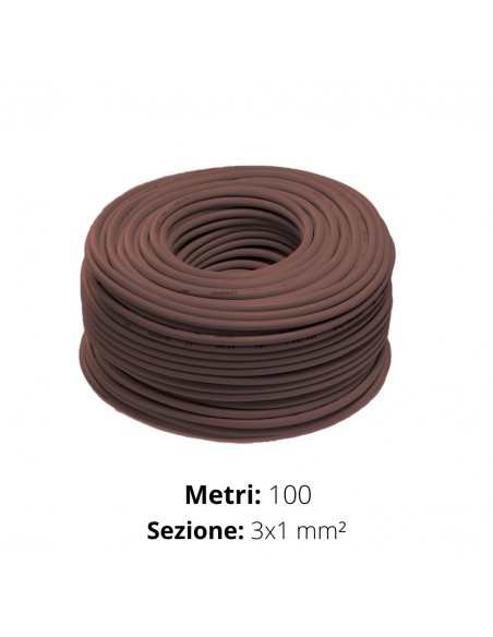 CAVO TONDO ANTIFIAMMA 3x1 FS18OR18 MARRONE