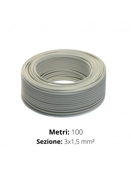 CAVO TONDO 3x1,5  H05VV-F  IMQ  BIANCO
