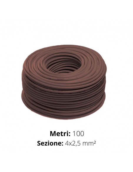 CAVO TONDO ANTIFIAMMA 4x2,5 FS18OR18 MARRON