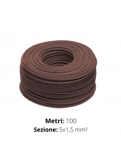 CAVO TONDO ANTIFIAMMA 5x1,5 FS18OR18 MARRONE