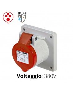 PRESA DA INCASSO DIRITTA IP44 16A 380V 3P+T