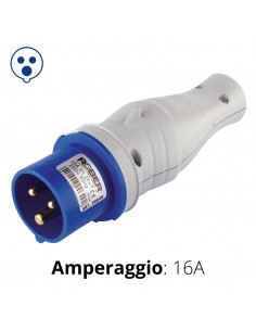 ADATTATORE SPINA PRESSOFUSA 16A 2P 6h 220-250V