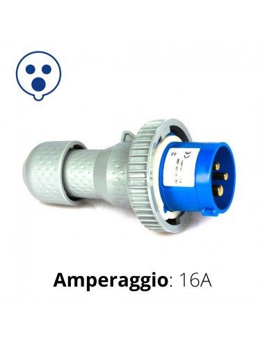 SPINA CEE BLU 16A 2P+T  6h   220-250V   IP67