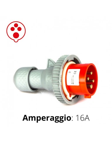 SPINA CEE ROSSA 16A 3P+T  6h   380-415V   IP67