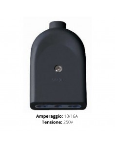 PRESA BIPASSO 10/16A  2P+T 250V NERA