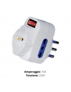 MULTIPRESA ROTANTE SCHUKO UNV.+2 BIPRESE