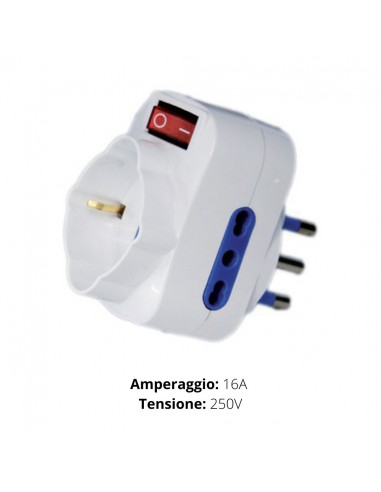 MULTIPRESA ROTANTE SCHUKO UNV.+2 BIPRESE