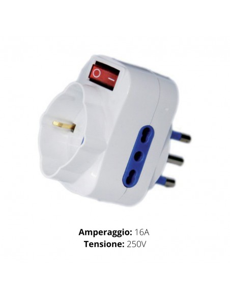 MULTIPRESA ROTANTE SCHUKO UNV.+2 BIPRESE