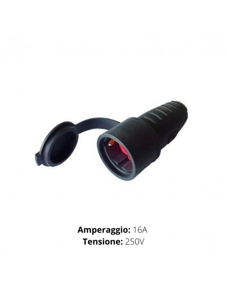 PRESA SCHUKO GOMMA NERO