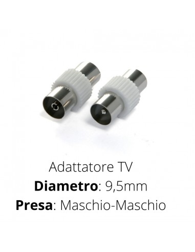 ADATTATORE TV  DA 9,5mm  MASCHIO-MASCHIO