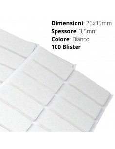 FELTRO ADESIVO  BLISTER 25x35mm SP. 3mm   BIANCO