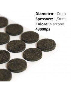 FELTRO ADESIVO ROTOLO DIAM. 10mm  SP.1,5mm MARRONE