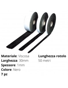 PANNO  CLX   H  30mm    SP. 1mm   NERO