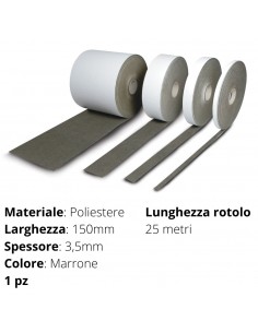 FELTRO ADESIVO ROTOLO H 15cm  SP.3,5mm  MARRONE