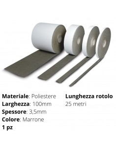 FELTRO ADESIVO ROTOLO H  10cm  SP. 3mm  MARRONE