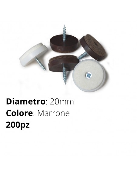 FELTRINO 20MM VITE MARRONE