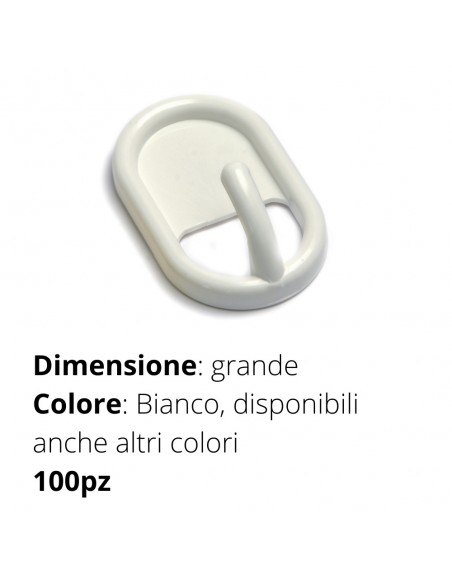 GANCIO ADESIVO OVALE GRANDE 2000