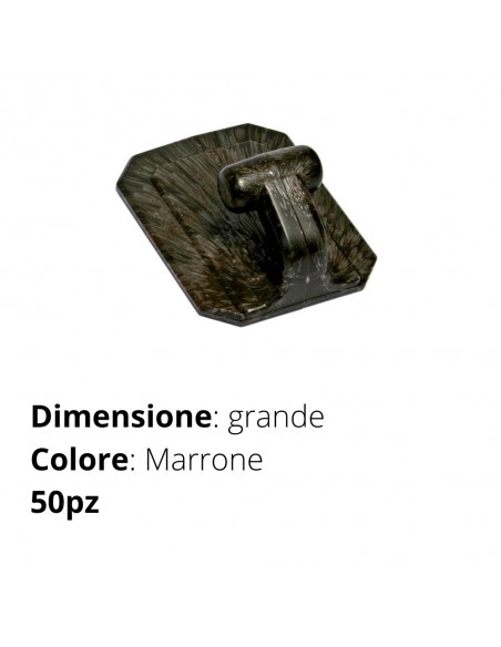 GANCIO ADESIVO ROBER GRANDE MARRONE