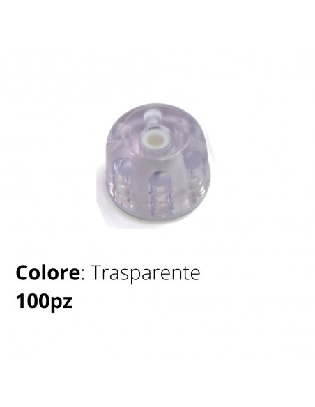 FERMAPORTA ADESIVA TONDA TRANSPARENTE