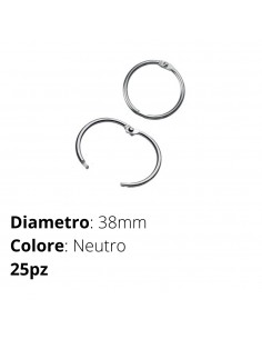 ANELLO PER CHIAVI APRIBILE NICHELATO DIAM.38