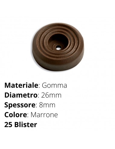 SOTTOSEDIE 26MM PIATTO 16 PZ  MARRONE