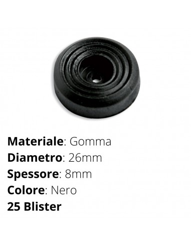 SOTTOSEDIE 26MM PIATTO 16 PZ  NERO