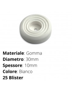 SOTTOSEDIE 30MM PIATTO 8 PZ BIANCO