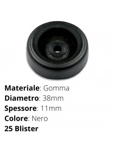 SOTTOSEDIE 38MM 4 PZ  NERO