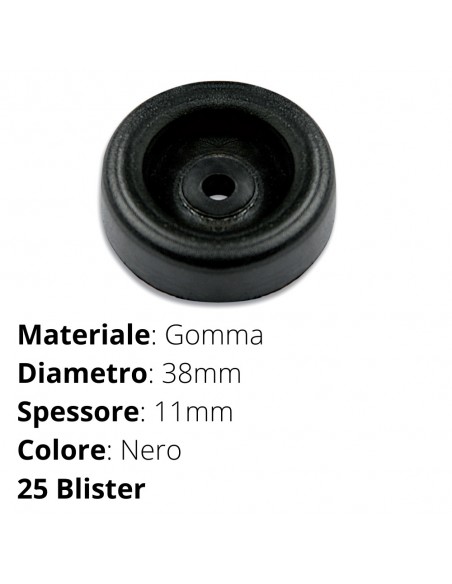 SOTTOSEDIE 38MM 4 PZ  NERO