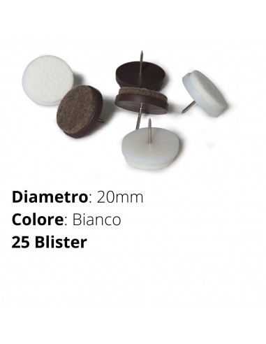 FELTRINO 20MM CHIODO BIANCO PZ. 4