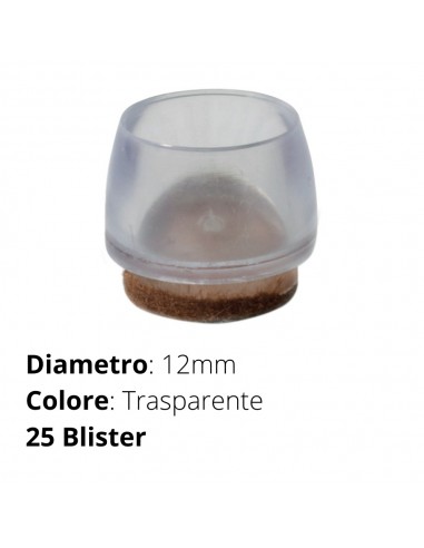 CALZANTE ESTERNO TRASPAR. CON FELTRO DIAM.12 PZ4