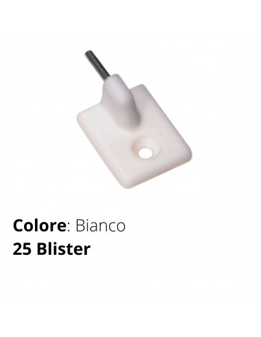 GANCIO ADESIVO PER BRIS BIANCO  PZ 12