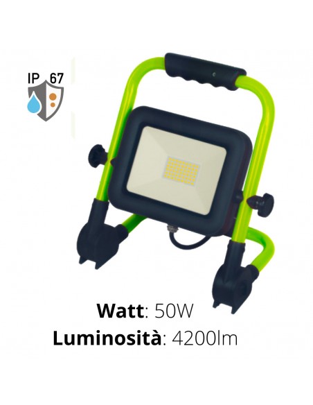 PROIETTORE DA CANTIERE LED 50W