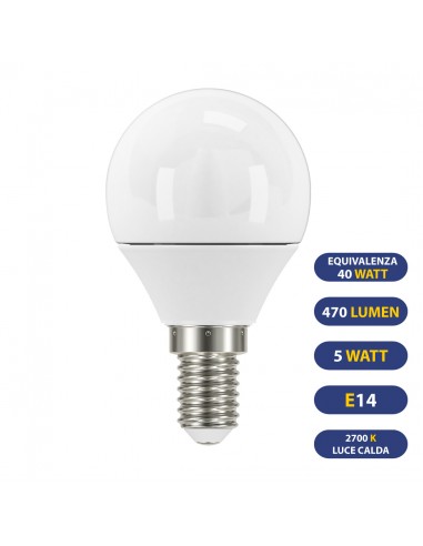 SFERA LED 470LUMEN 5.0W E14 2700K