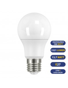 LAMPADA LED GOCCIA 14W E27 4000K 1521L  LAMPADA LED GOCCIA 14W E27 4000K  1521L