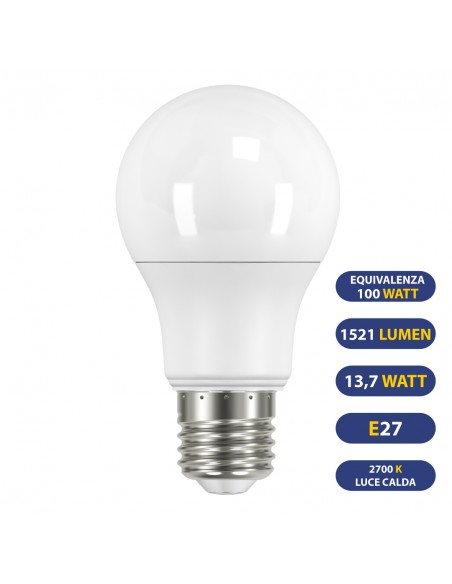 GOCCIA LED 1521LUMEN 14W E27 2700K